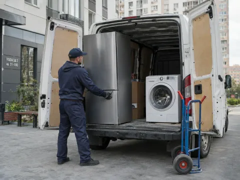 Грузовой автомобиль — перевозчик Перевозка бытовой техники в Москве, Москва